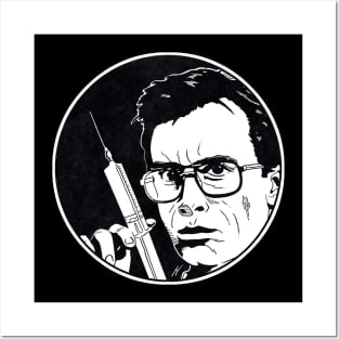 RE-ANIMATOR (Black and White Circle) Posters and Art